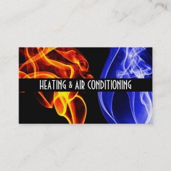 Small Heating And Air Conditioning Business Card Front View