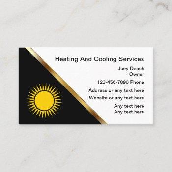 heating and cooling business cards