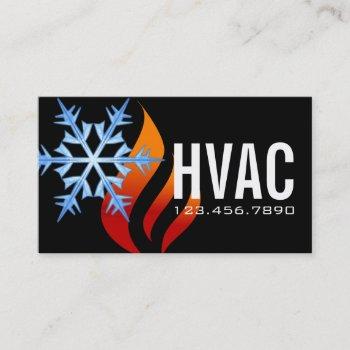 heating & cooling , air conditioning hvac business card