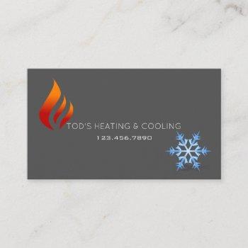 heating & cooling , air conditioning hvac business card