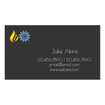 Small Heating & Cooling , Air Conditioning Hvac Business Card Back View