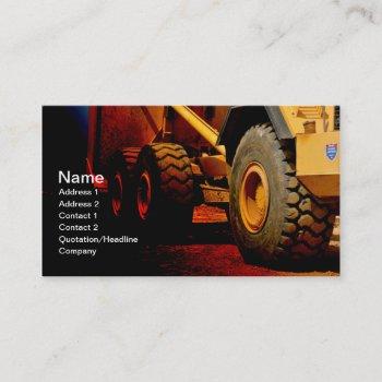 heavy duty construction equipment business card