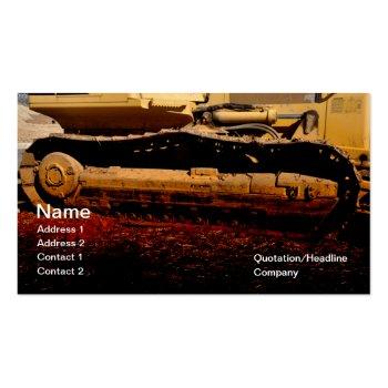 Small Heavy Duty Construction Equipment Business Card Front View