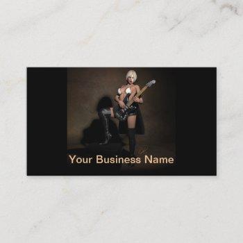heavy metal opera pinup ghoul business card