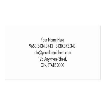 Small Hello! White Business Card Back View