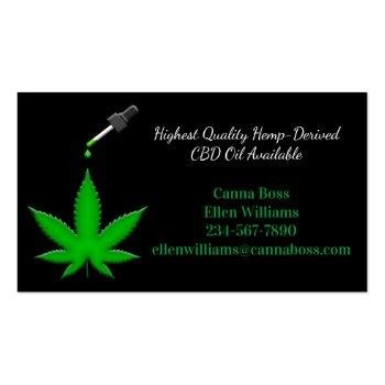 Small Highest Quality Hemp-derived Cbd Oil Available Business Card Front View