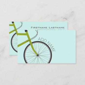hipster bicycle wheel with custom name business card