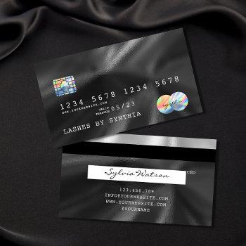 holograph black foil modern credit card style