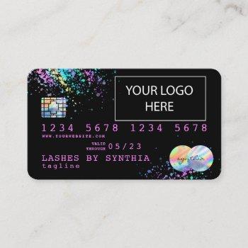 holograph unicorn dripp credit card add your logo
