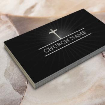 holy lights cross church business card