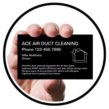 home air duct cleaning services design business card