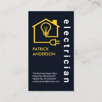 home electrical wiring circuit electrician business card