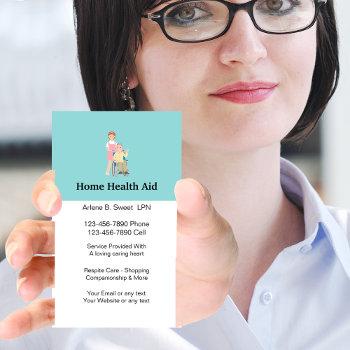 home health aid business cards