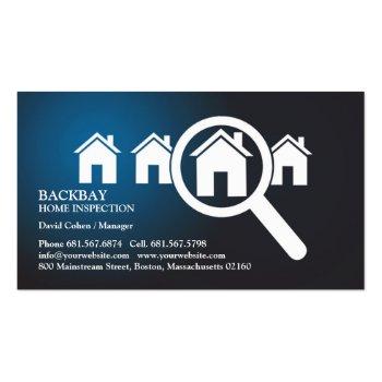 Small Home Inspection Business Card Front View