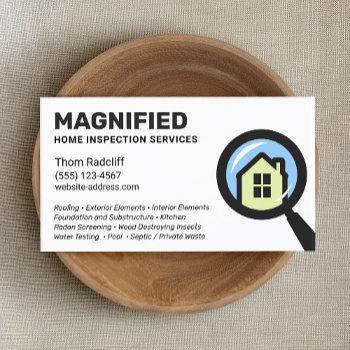 home inspection  business card