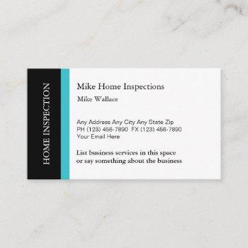 home inspection services business card