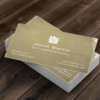 home inspection vintage professional business card