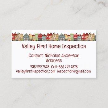 home inspector licensed house inspector business c business card
