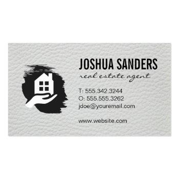 Small Home Real Estate | Investor | Leather Trim Business Card Front View