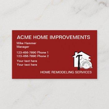 home remodeling businesscards business card