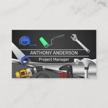 home repair construction tools business card