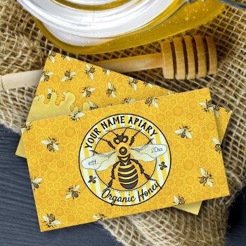 honeybee and honeycomb beekeeper apiary bee farm business card