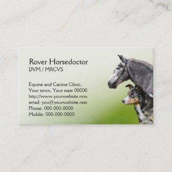 horse and dog vet appointment and business card