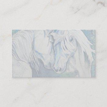 Small Horse Business Card- Blue Business Card Front View
