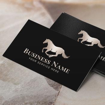 horse horseback riding modern pony club equine business card