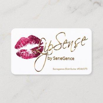 hot pink glitter and gold - white business card