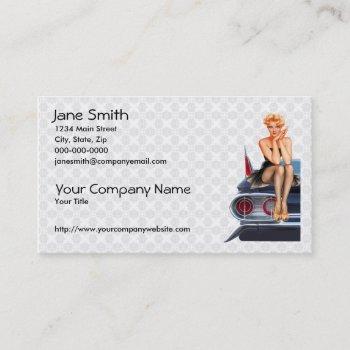 hot rod pinup girl business card