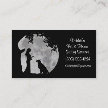 house and pet sitting business card