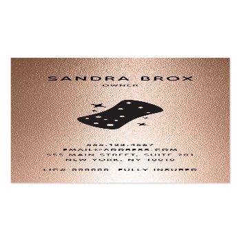 Small House Cleaner Rose Gold Cleaning Service Business Card Back View