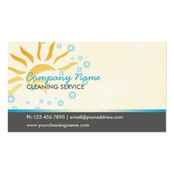 Small House Cleaning Business Business Card Front View