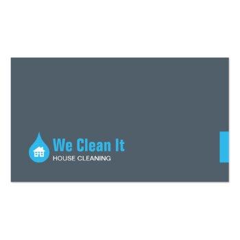 Small House Cleaning Business Card Front View