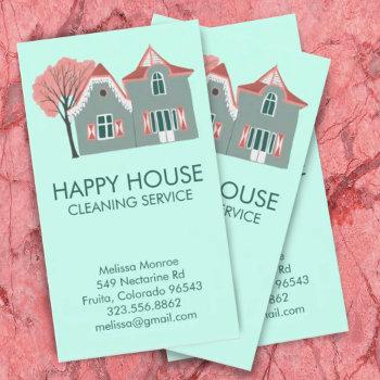 house cleaning home services charming business card