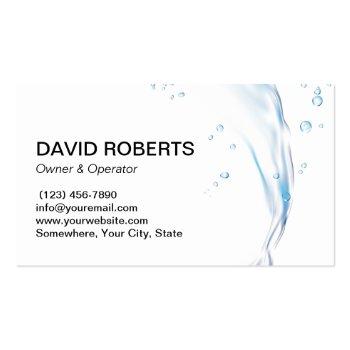 Small House Cleaning Housekeeping Service Water Flows Business Card Back View