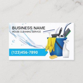 house cleaning housekeeping service water flows business card