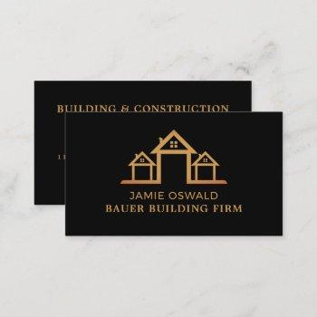 house logo, building firm, builders business card