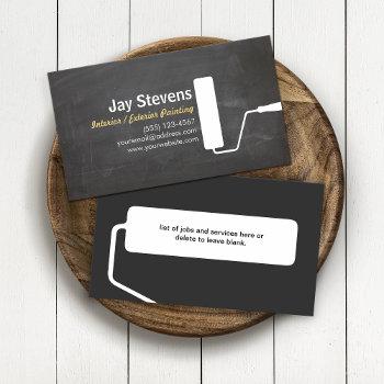 house painter black painting business business card