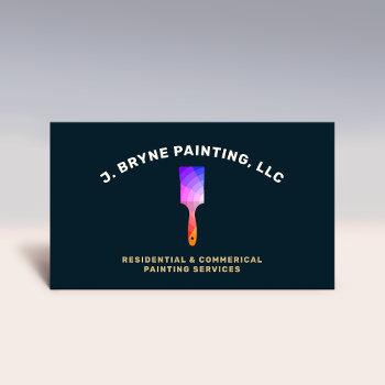 house painter color wheel paint brush business  business card