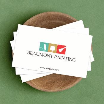 house painter painting tools logo business card