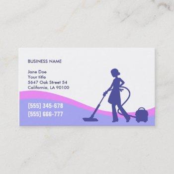 housekeeper & maid business card template