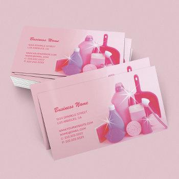 housekeeping cleaning service business card