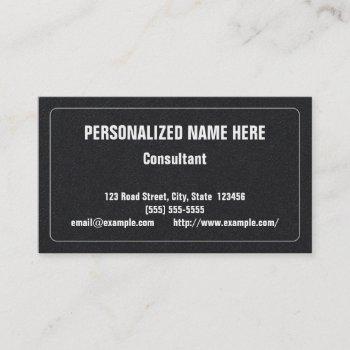 humble, professional business card