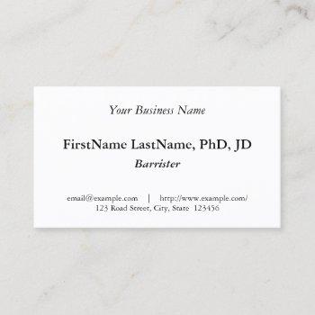 humble, simple and minimal business card