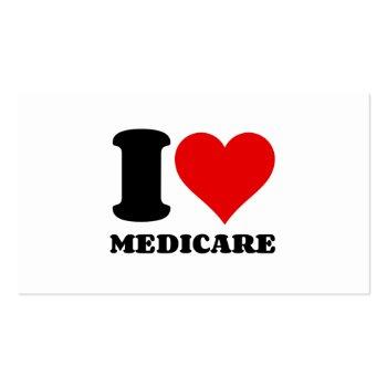 Small I Love Medicare Business Card Front View
