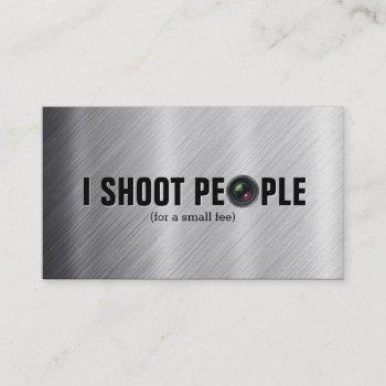 i shoot people - photography business cards