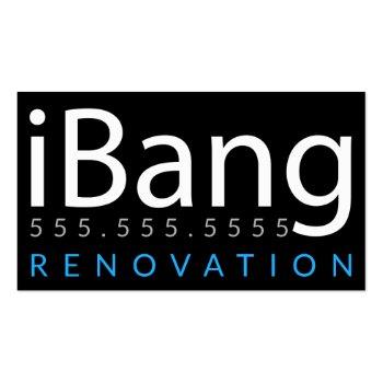 Small Ibang. Construction Roofing Renovation Business Business Card Front View