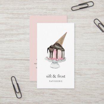 ice cream cake | vertical business card